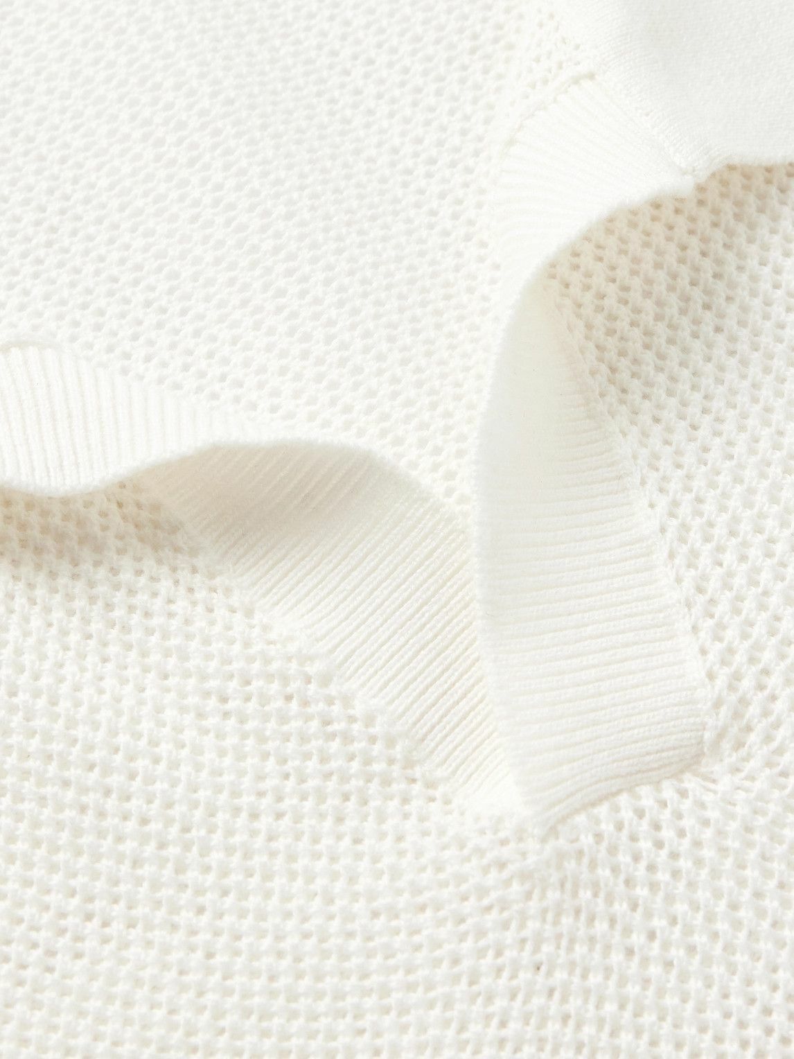 Onia - Johnny Crocheted Cotton-Blend Polo Shirt - White