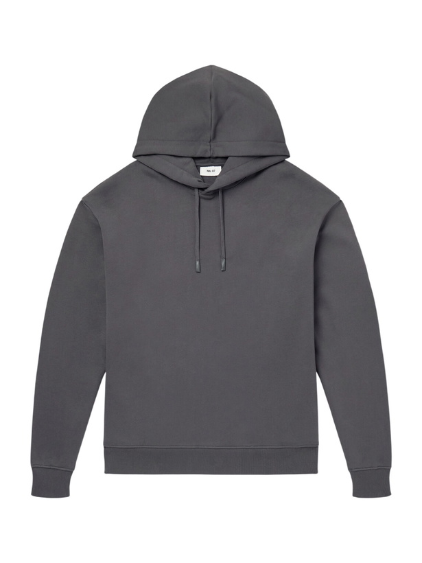 Photo: NN07 - David 3014 Organic Cotton-Jersey Hoodie - Gray