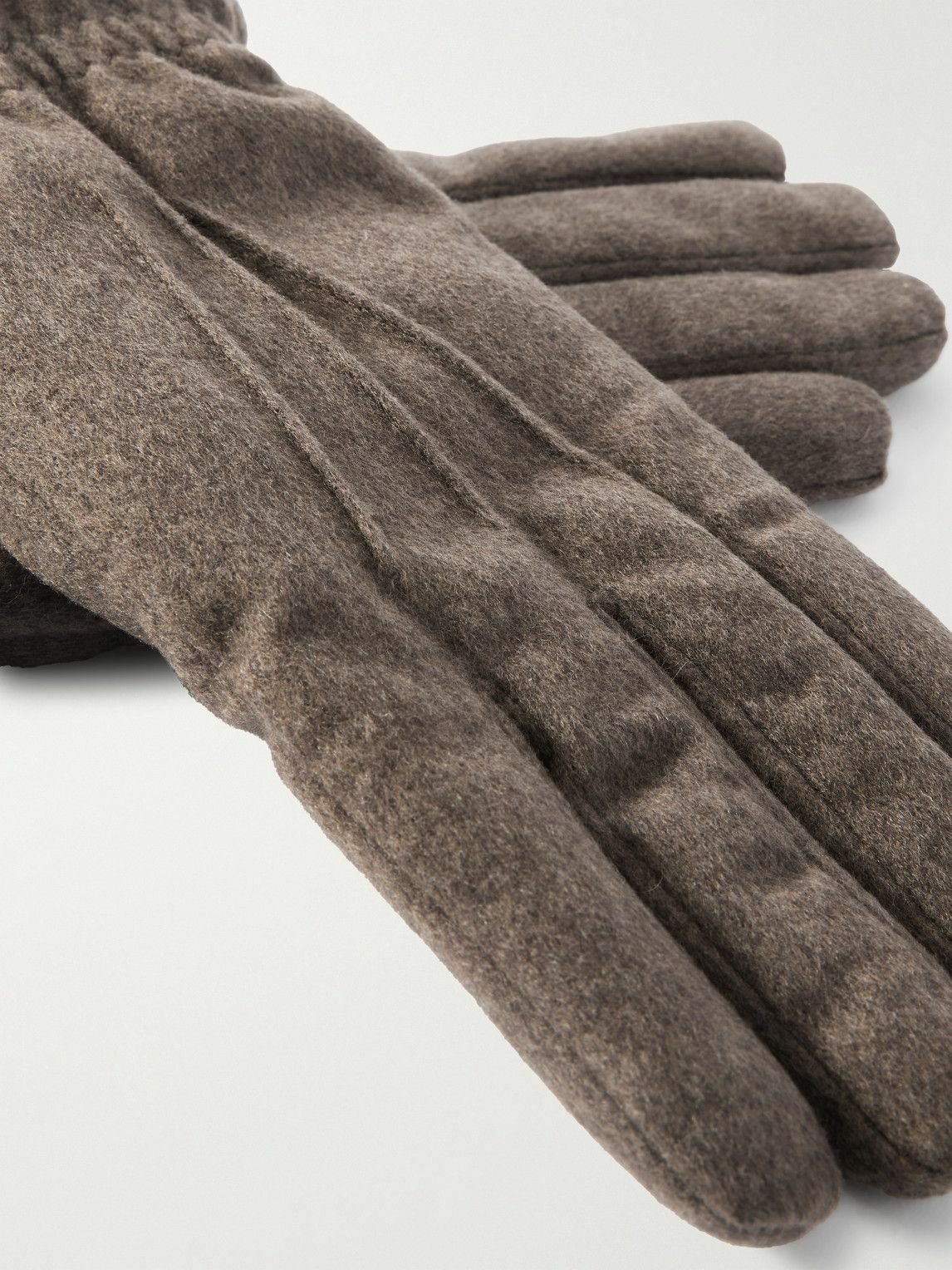 Loro Piana - Suede-Trimmed Padded Storm System® Cashmere Gloves - Brown