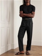 Nili Lotan - Emile Slim-Fit Pleated Wool Trousers - Black