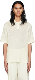 ANDREĀDAMO SSENSE Exclusive Off-White Viscose Polo