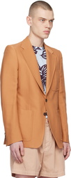 Dries Van Noten Tan Slim-Fit Blazer