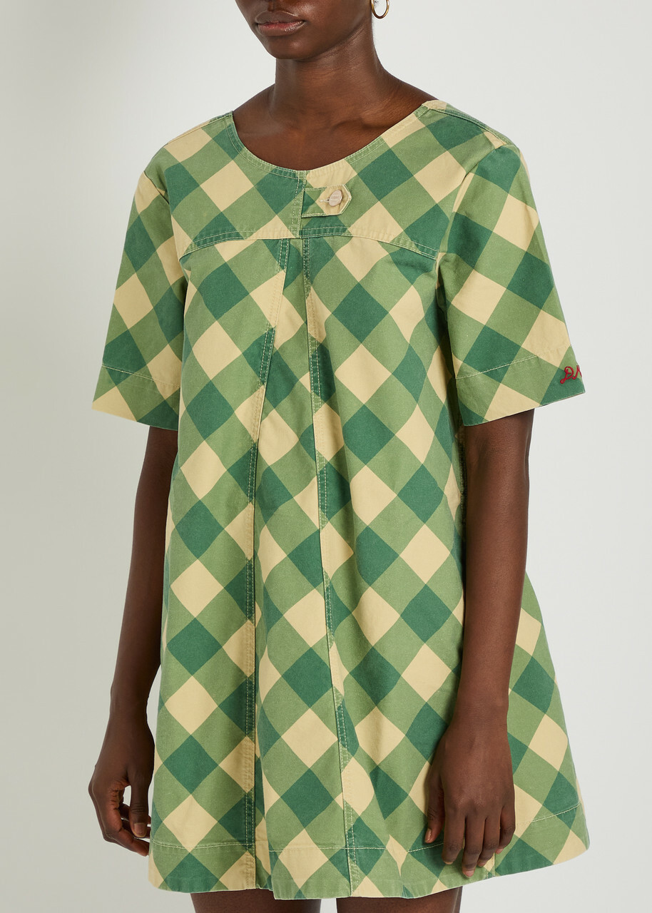 Damson Madder Bridget Reversible Cotton Mini Dress Multicoloured