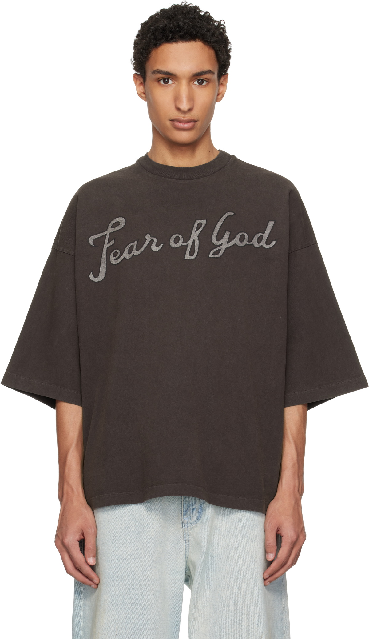 Fear of God Purple Oversized Plaid Denim Collar Flannel Shirt Fear