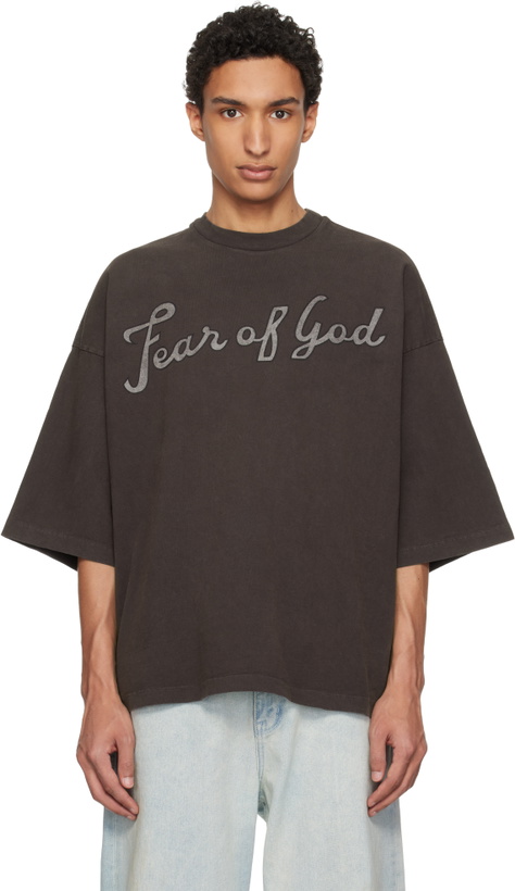 Photo: Fear of God Brown 'Fear Of God 43' Short Sleeve T-shirt