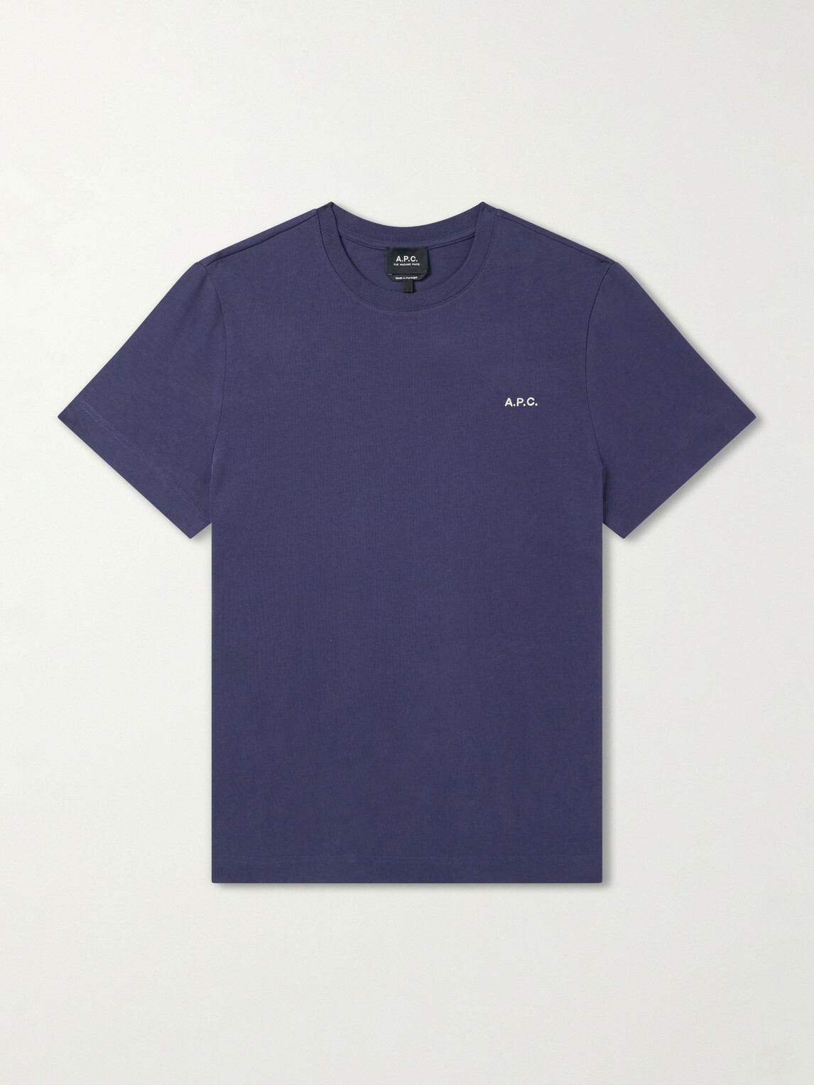 A.P.C. - Oliver Logo-Embroidered Cotton-Jersey T-Shirt - Blue