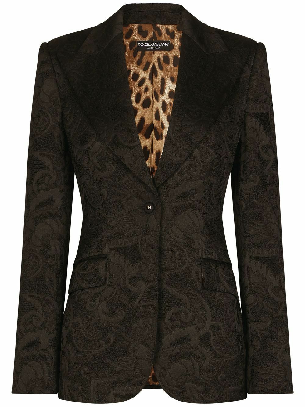 Dolce & Gabbana Black Wool Notch Single Breasted Coat Blazer main image 1