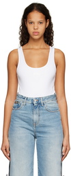 GCDS White Scoop Neck Bodysuit