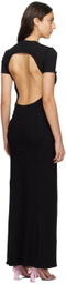 Palm Angels Black Open Back Maxi Dress