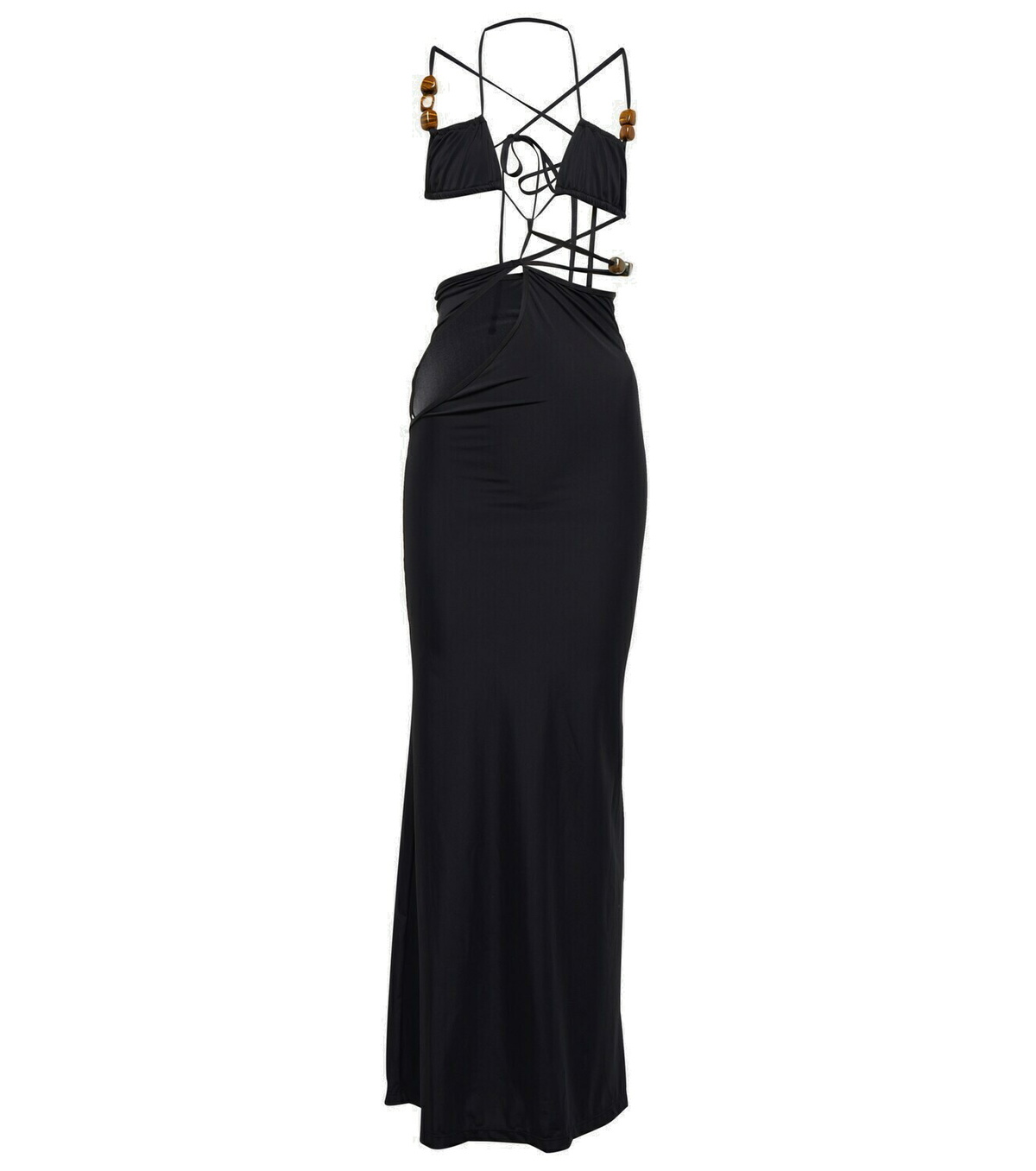 CHRISTOPHER ESBER - LOOPED CUTAWAY SLEEVELESS DRESS - 8