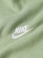 Nike - Sportswear Club Logo-Embroidered Cotton-Blend Jersey Hoodie - Green