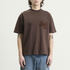 ANNIE HOOD Men's College T-Shirt in Washed Brown