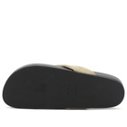 ST. Agni Women's Suede Stitch Detail Thong Slide in Rock