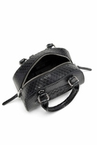 Diesel 1DR Dome-Mini bowling bag in snake-effect leather - Crossbody Bags Womens in Black