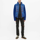 Moncler Grenoble Men's Maglione Knitted Arm Down Jacket in Blue