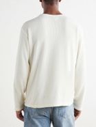 Hartford - Waffle-Knit Cotton T-Shirt - Neutrals