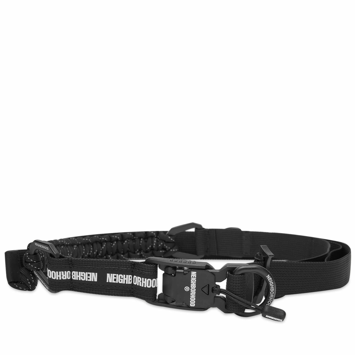 Neighborhood - 3cm Logo-Jacquard Webbing Belt - Black Neighborhood