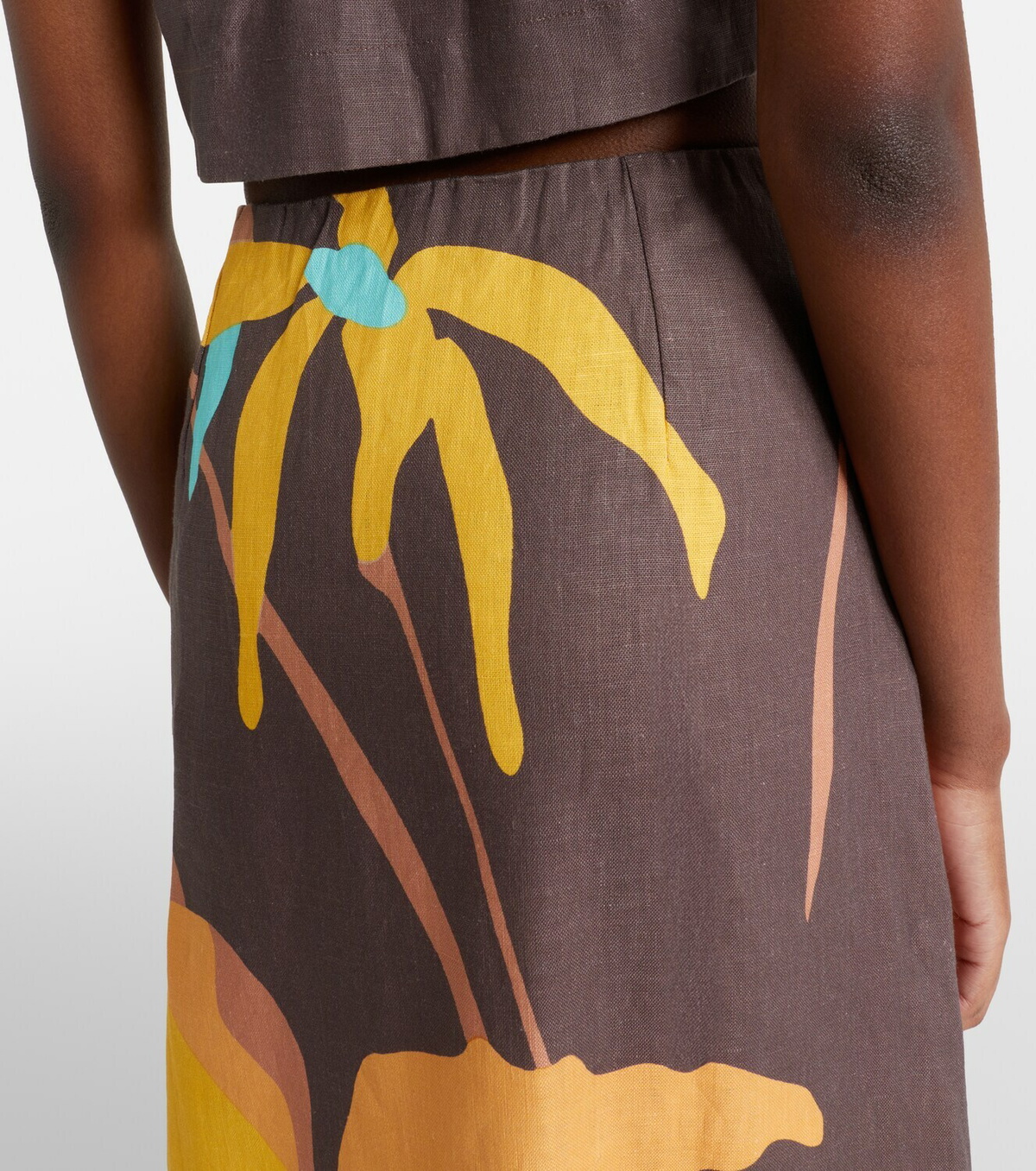 Faithfull Martina floral linen maxi skirt