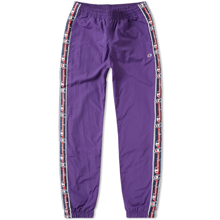 Photo: Champion Reverse Weave Vintage Taped Track Pant Purple