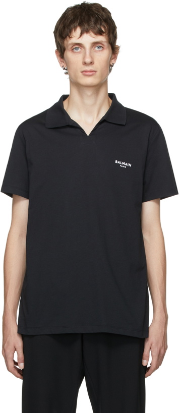 Photo: Balmain Flocked Logo Polo