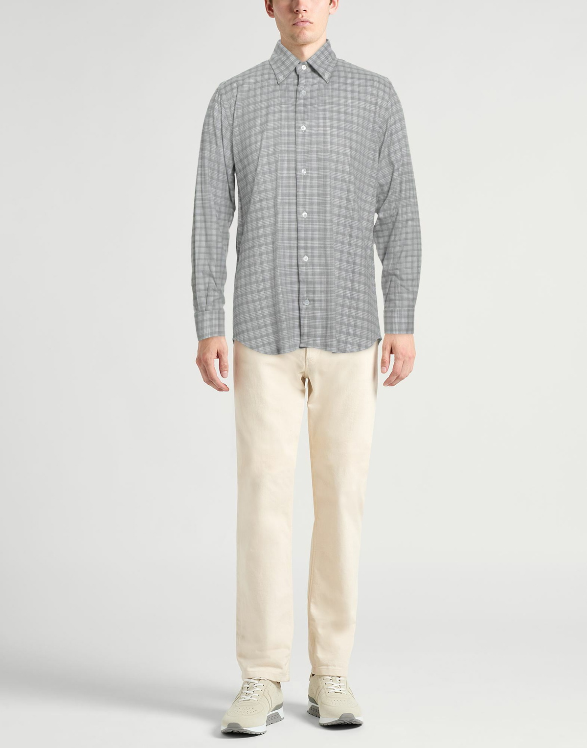Fedeli Mens Shirt in Light grey