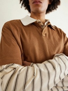 Massimo Alba - Aruba Linen and Cotton-Blend Polo Shirt - Brown