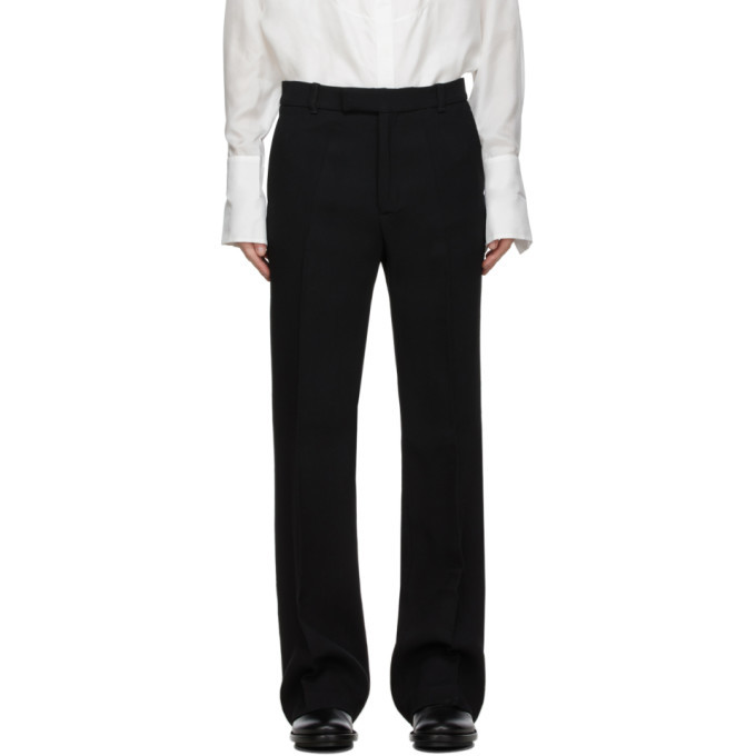 Photo: Palomo Spain Black Wool Flare Trousers