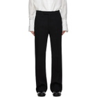 Palomo Spain Black Wool Flare Trousers