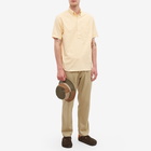 Beams Plus Men's Short Sleeve Popover Shirt in Yellow