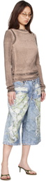Acne Studios Beige Layered Printed T-shirt