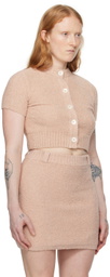 AMBUSH Pink Cropped Cardigan