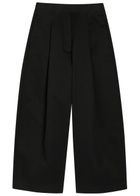Studio Nicholson Peached Wide-leg Cotton-twill Trousers Black
