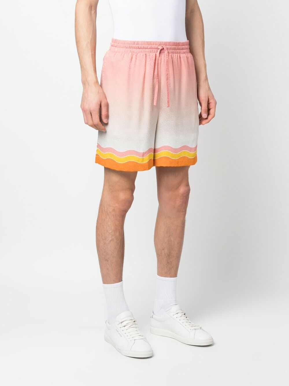 CASABLANCA - Printed Drawstring Silk Shorts