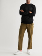 PAUL SMITH - Striped Webbing-Trimmed Wool-Jersey Sweatshirt - Black