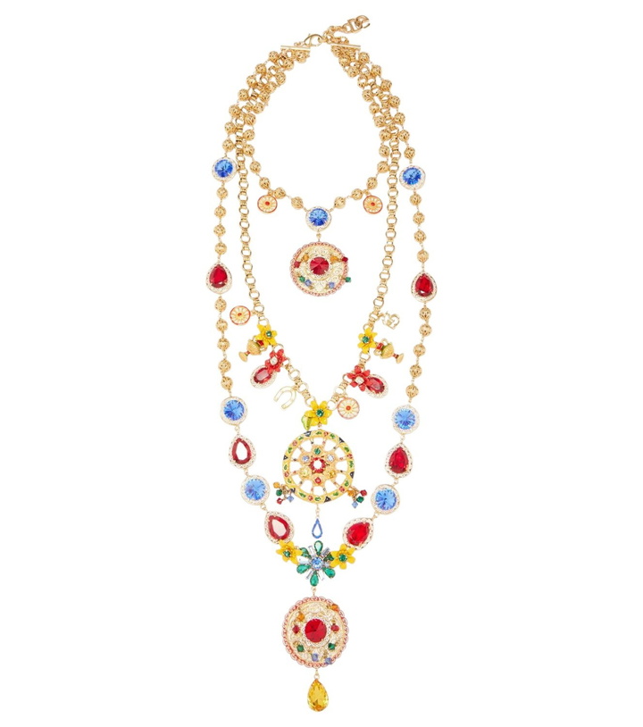 Photo: Dolce&Gabbana Embellished pendant necklace