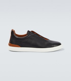 Zegna Triple Stitch leather sneakers