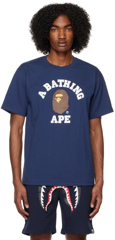 Photo: BAPE Navy College T-Shirt