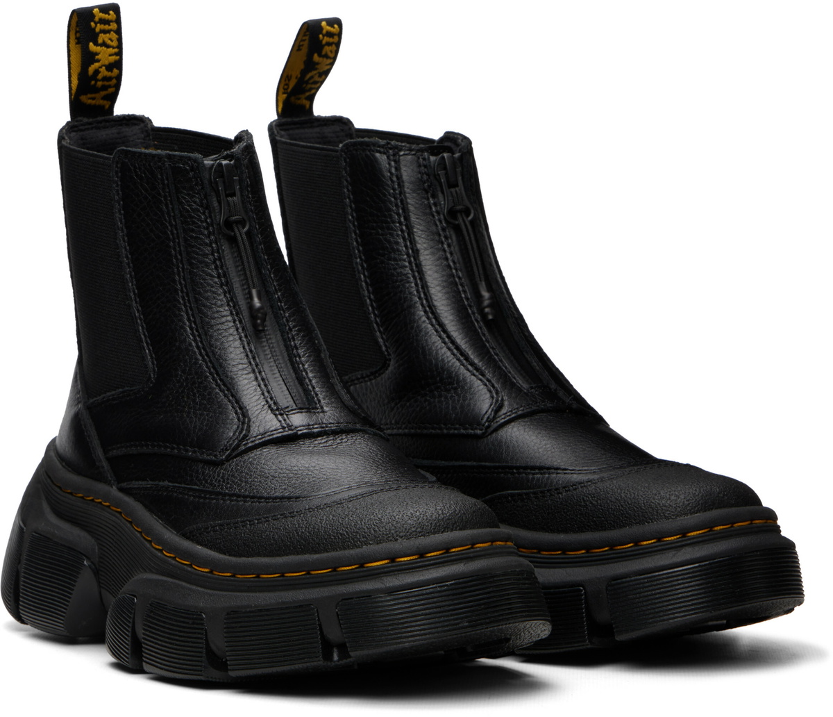 Dr. Martens Black DMXL Zip Leather Chelsea Boots
