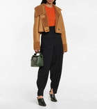 Loewe - Shearling-trimmed leather jacket