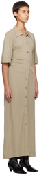BITE Taupe Naked Back Maxi Dress