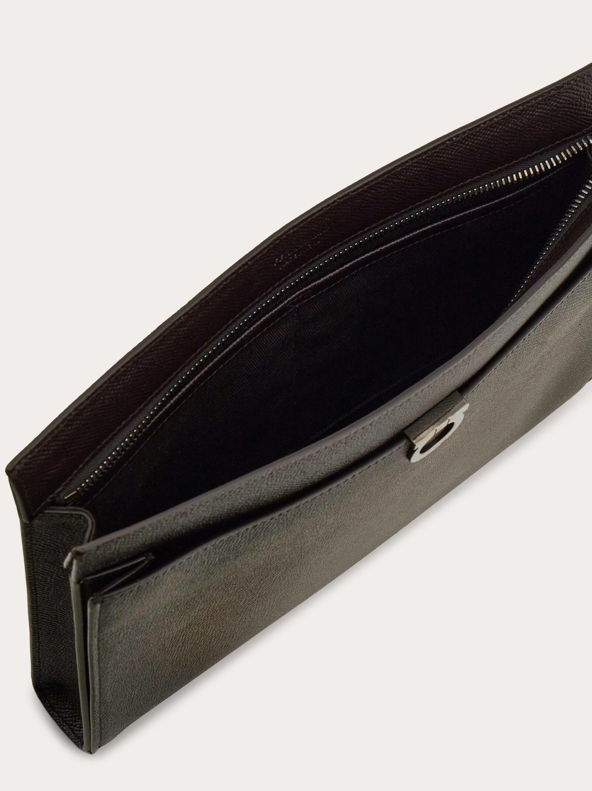 Ferragamo Mens Gancini pouch in Green
