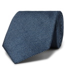 Ermenegildo Zegna - 8cm Woven Silk Tie - Blue