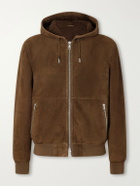 Mr P. - Hooded Shearling Jacket - Brown