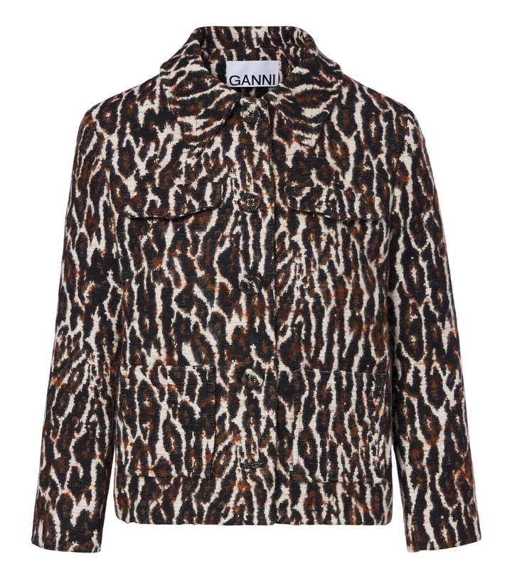 Photo: Ganni Leopard-print jacquard jacket