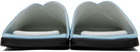 MM6 Maison Margiela Blue Square Toe Slippers