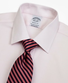 Brooks Brothers Men's Stretch Regent Regular-Fit Dress Shirt, Non-Iron Twill Ainsley Collar Micro-Check | Pink