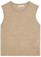 Anine Bing Moni Wool and Cashmere-blend Tank Taupe