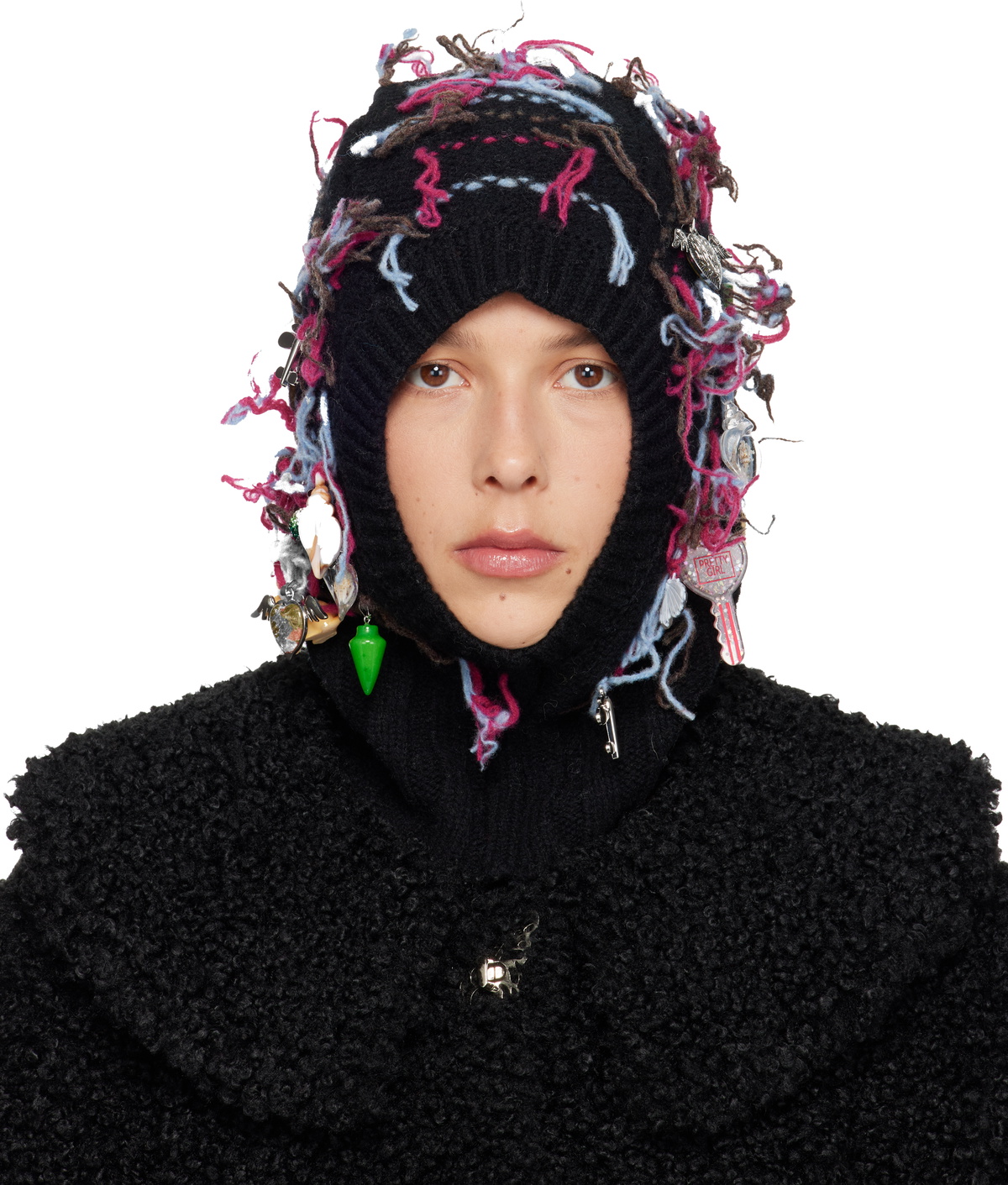 Chopova Lowena Black Rabbit Ear Hood Chopova Lowena