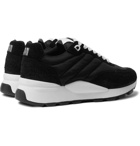 AMI - Spring Low Suede-Trimmed Shell Sneakers - Black