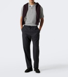 Canali Cotton and cashmere polo sweater